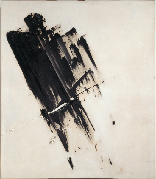 Le Geste et la Matière, corps et toiles : Judit Reigl Foudre, 1956, huile sur toile, 179 × 156 cm 